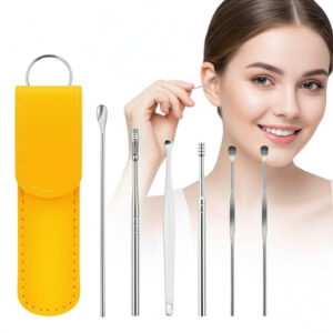 ৬টি স্টেইনলেস স্টিল ইয়ার পিক (কান পরিষ্কারক সেট)