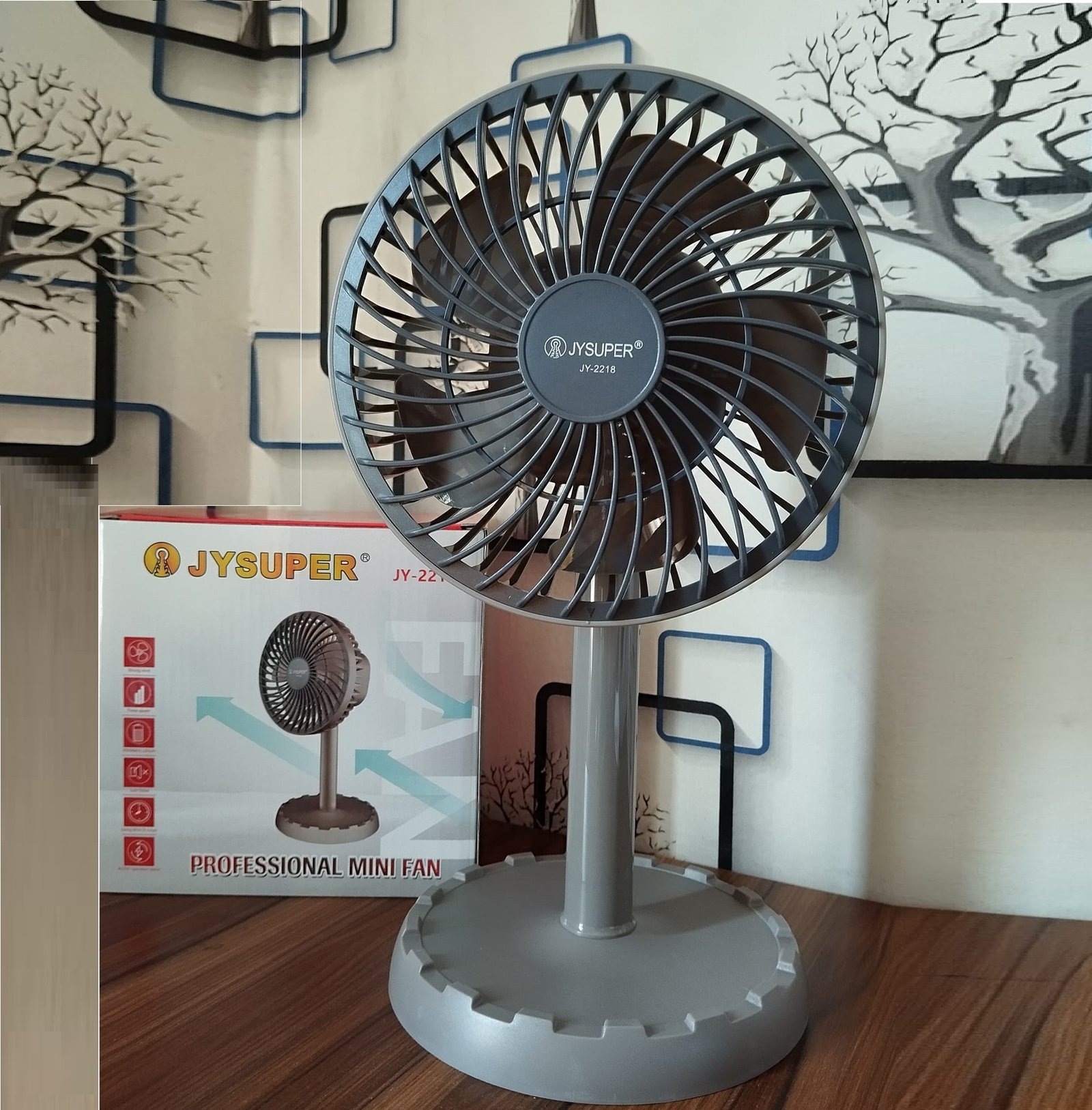 JY Super JY-2218 Rechargeable Fan - Image 3